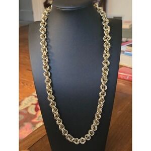 Goldplated Doublelink Rope  Chain Necklace Quality Craftmenship Unsigned